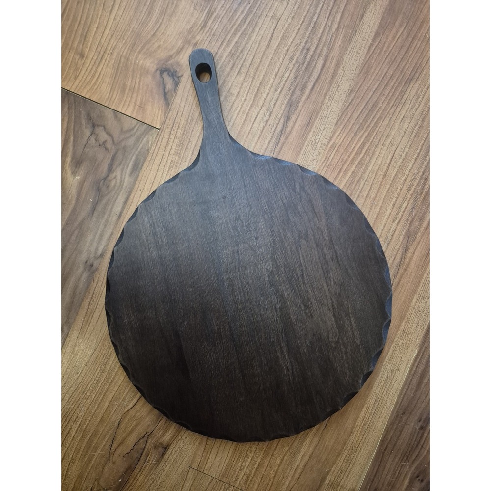 Threshold 13" Wood Round Serving Chopping Board Heavy Duty Handle 76167303 Brown